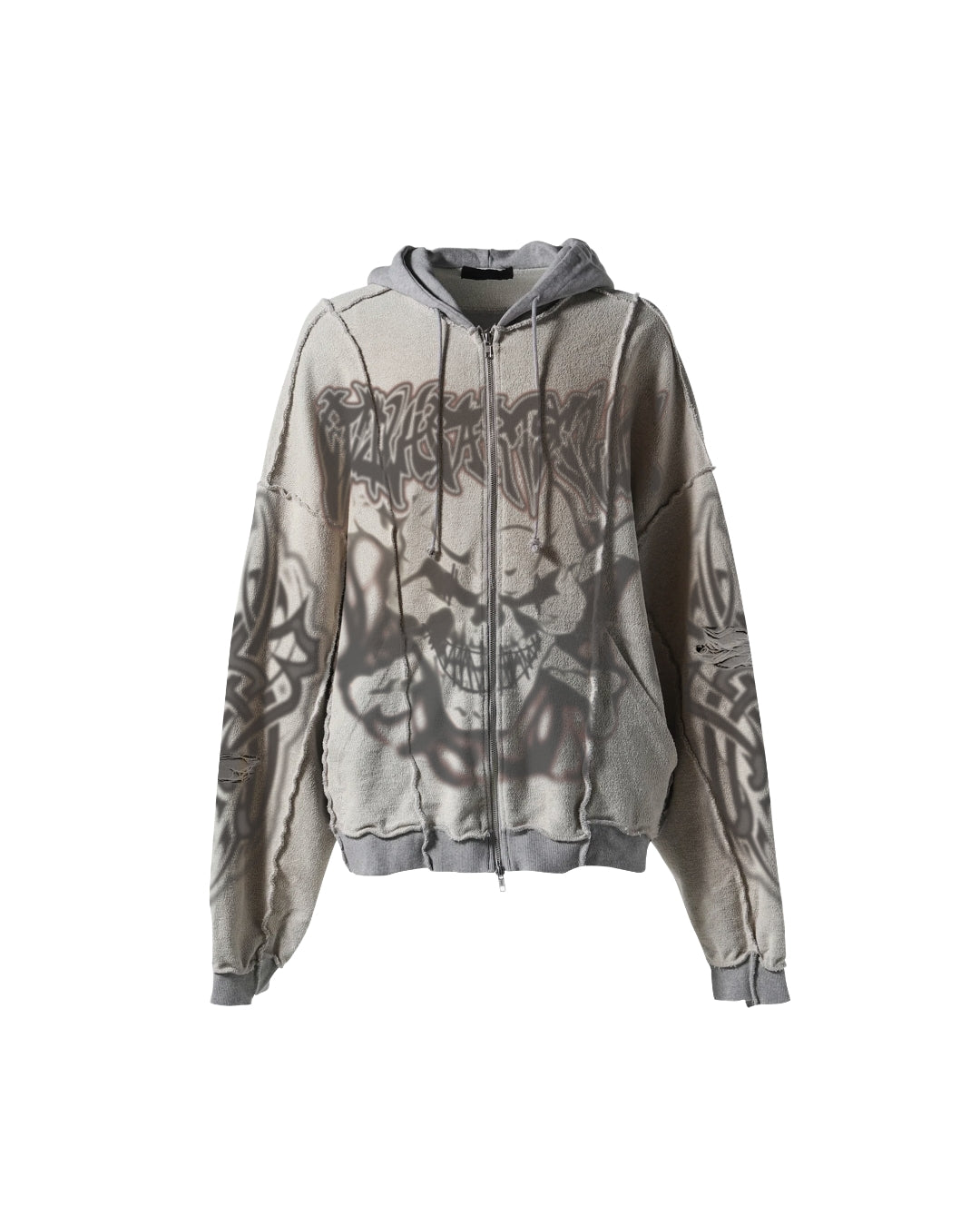 Evil Hearts Club Skull Face Hoodie